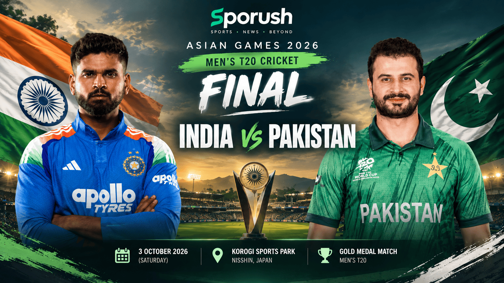 India vs Pakistan Asian Games 2026 Final: Date, Time, Venue, Squads & Match Preview | Sporush