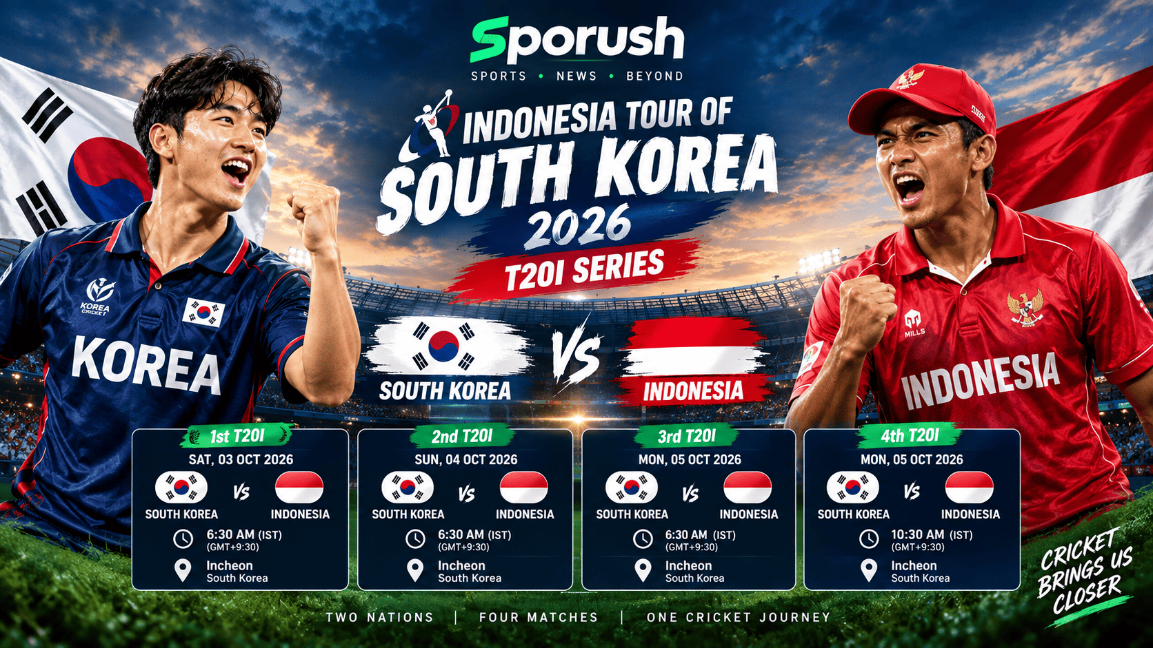 Indonesia Tour of South Korea 2026: Full Schedule, Squads, Players to Watch & T20I Preview